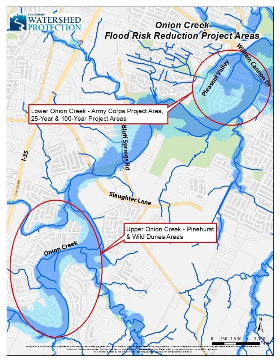Austin plana d'inundació mapa