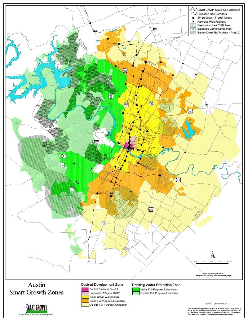 Austin desenvolupament mapa