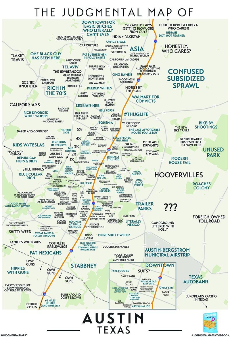 jutjar mapa d'Austin