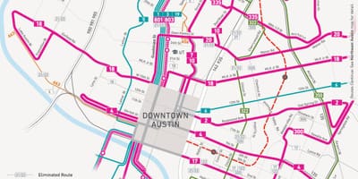 Mapa de Austin bus
