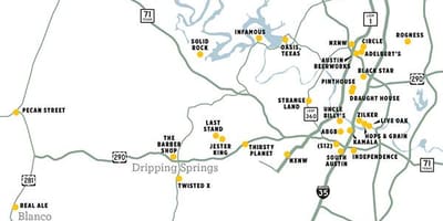 Mapa de Austin fàbrica de cervesa