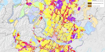 Ciutat d'Austin zonificació mapa